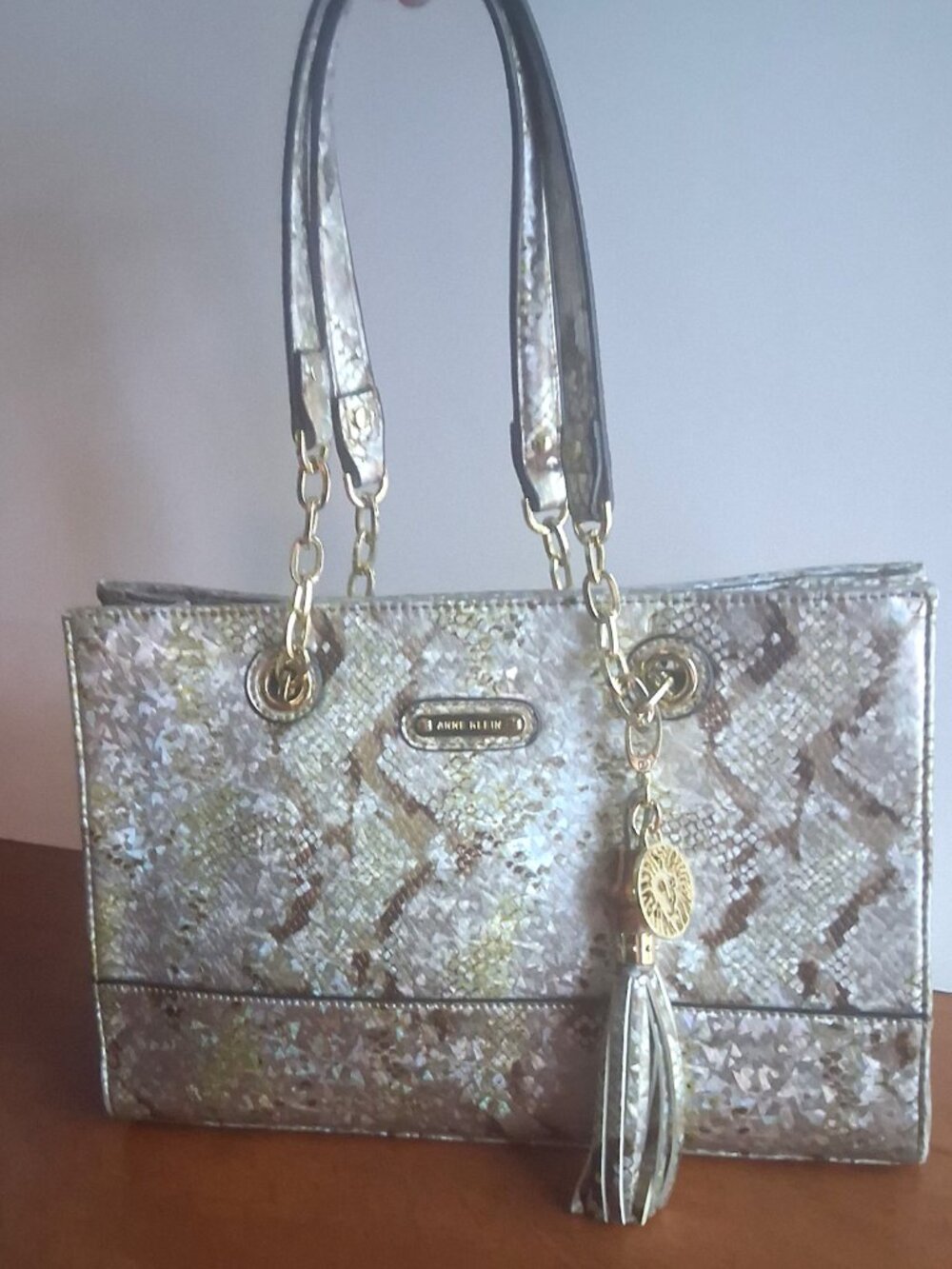ANNE KLEIN Snakeskin Shoulder Bag